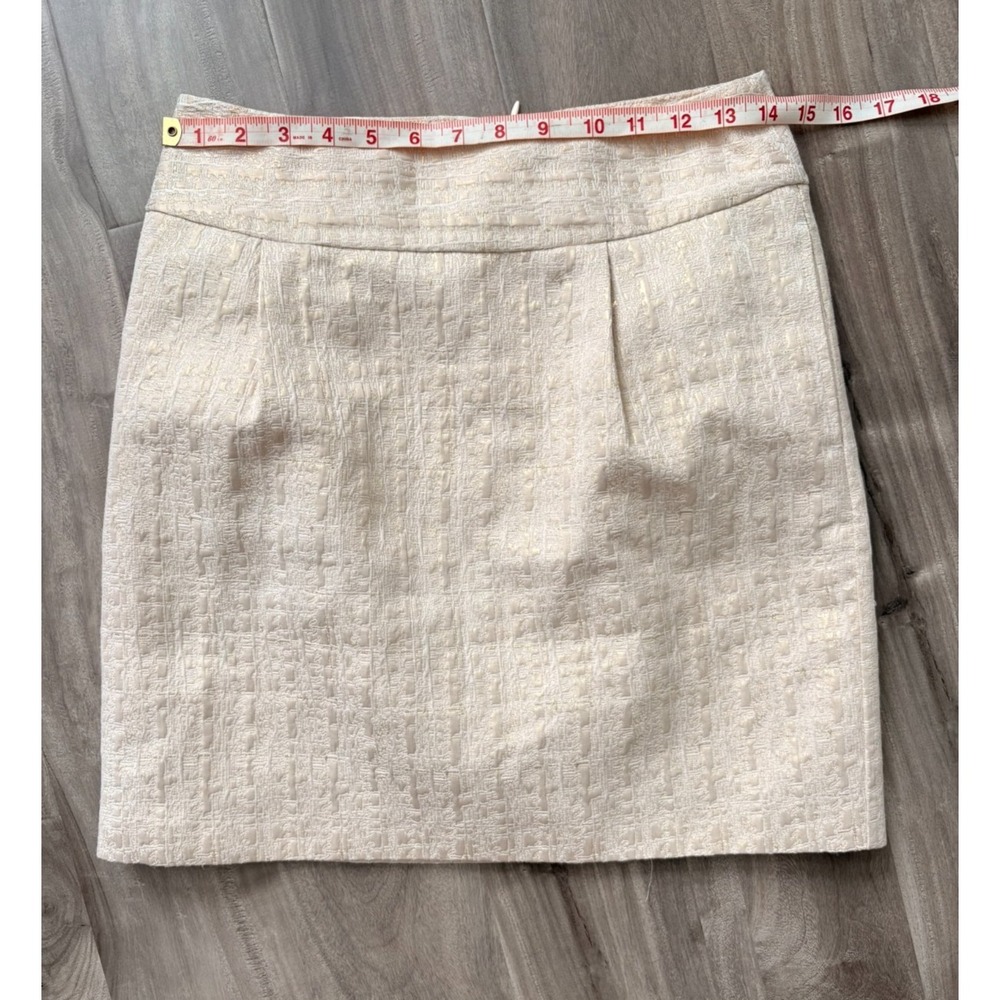 Beige Gold‎ Lined Skirt Size 2 Pockets